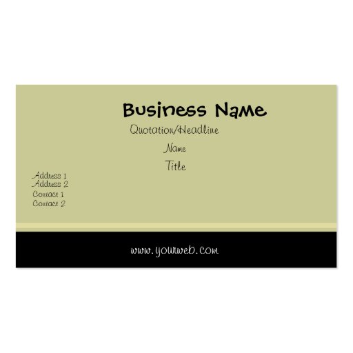Trendy, Cool, Hip  & Elegant Business Card (front side)