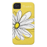 Trendy Daisy Floral Illustration - yellow iPhone 4 Cover