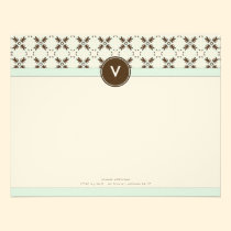 Trendy Decorative Flat Note Cards (baby blue) invitations