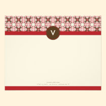 Trendy Decorative Flat Note Cards (cranberry) invitations