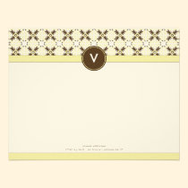 Trendy Decorative Flat Note Cards (oatmeal) invitations