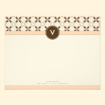 Trendy Decorative Flat Note Cards (peach) invitations