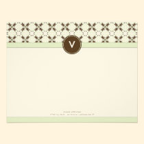 Trendy Decorative Flat Note Cards (sage) invitations