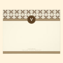 Trendy Decorative Flat Note Cards (taupe) invitations