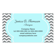 Trendy, elegant, modern grey and white chevron business card template