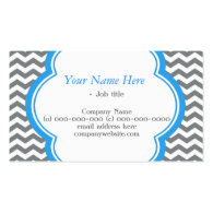 Trendy, elegant, modern grey and white chevron business card