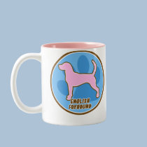 Trendy English Foxhound mugs by MenagerieMayhem Trendy English Foxhound mugs