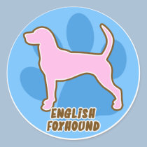 Trendy English Foxhound stickers by MenagerieMayhem Trendy English Foxhound stickers
