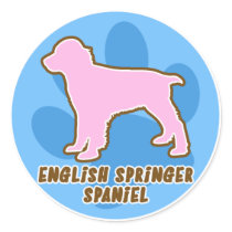 Trendy English Springer Spaniel Stickers by MenagerieMayhem Trendy English Springer Spaniel Stickers