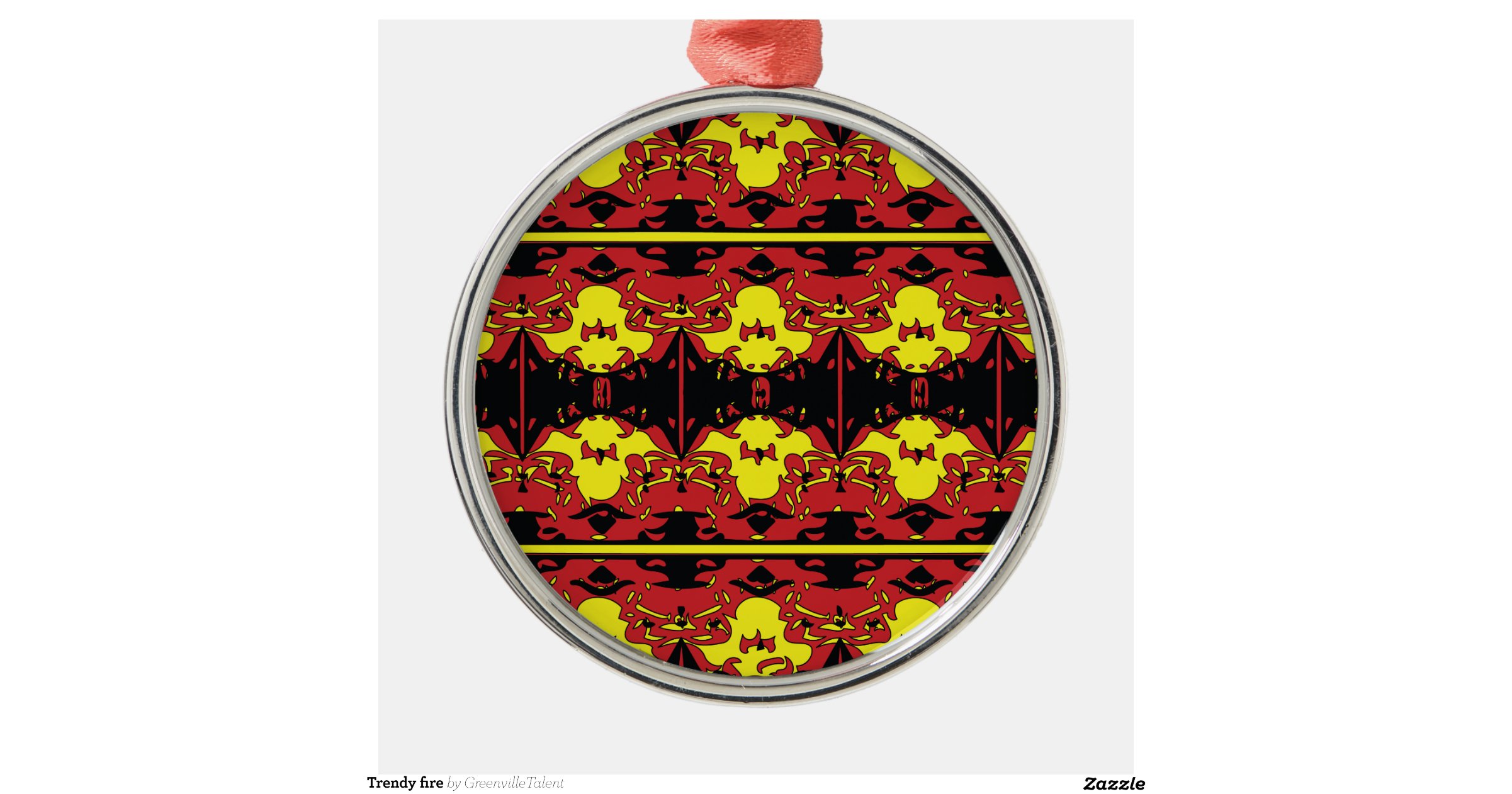 trendy fire round metal christmas ornament zazzle trendy fire round metal christmas ornament zazzle