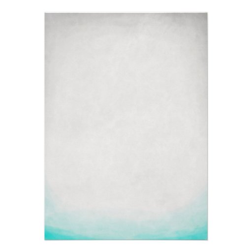 Trendy Floral Aqua Wedding Invitations