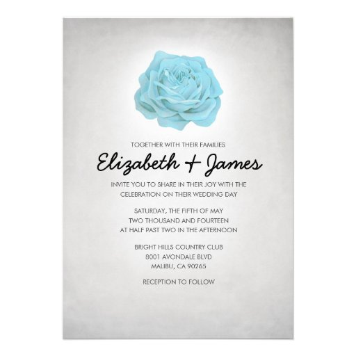 Trendy Floral Black and White Wedding Invitations