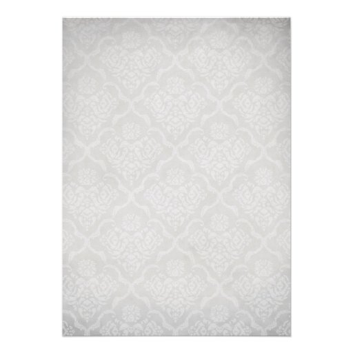 Trendy Floral Black Damask Wedding Invitations
