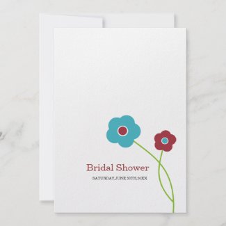 Trendy Floral Bridal Shower Invitations invitation