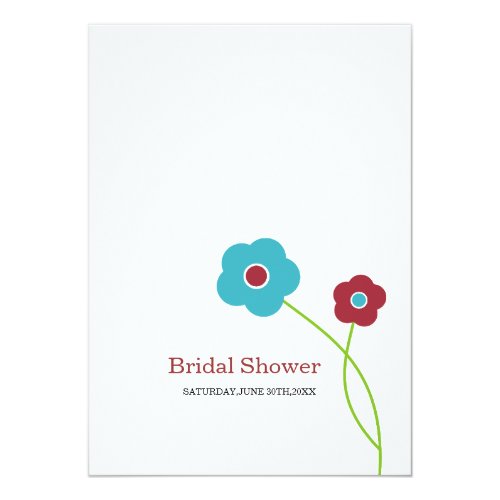 Trendy Floral Bridal Shower Invitations