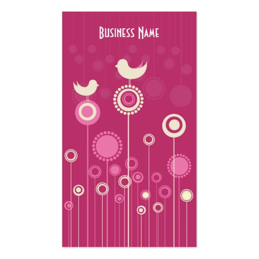Trendy Floral Design Business Card (front side)