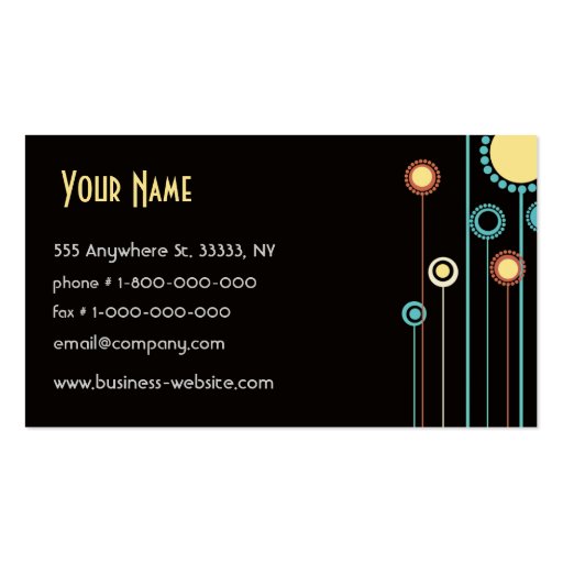 Trendy Floral Design Business Card (back side)