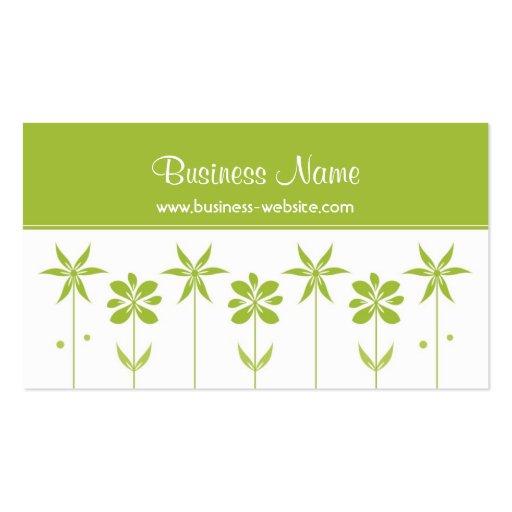 Trendy Floral Design Business Card (front side)