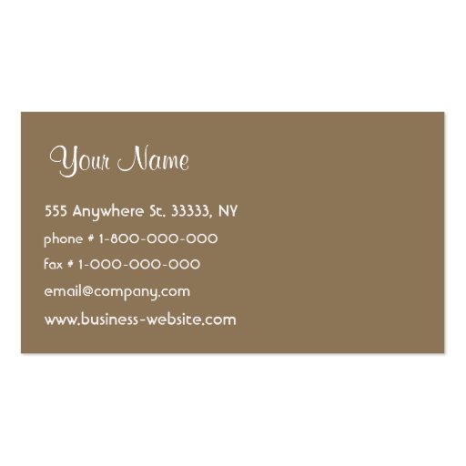 Trendy Floral Design Business Card (back side)