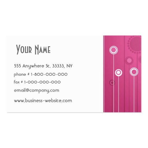 Trendy Floral Design Business Card (back side)