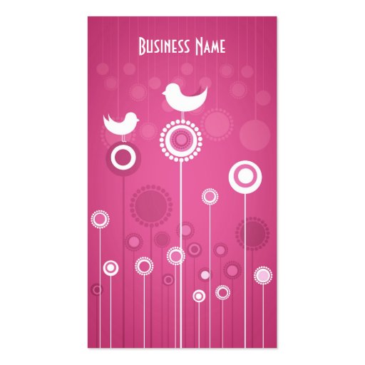 Trendy Floral Design Business Card