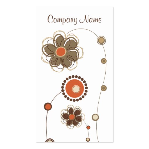Trendy Floral Design Business Card