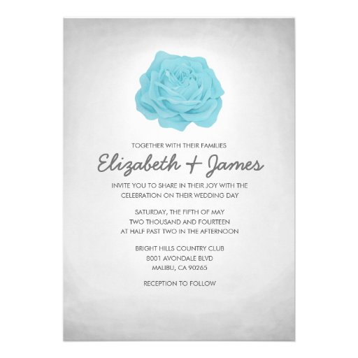 Trendy Floral Silver Wedding Invitations