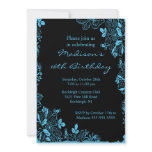 Trendy Floral Sweet Sixteen Birthday Invitation