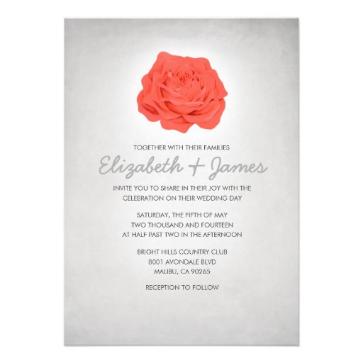 Trendy Floral White Wedding Invitations