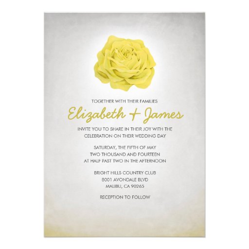 Trendy Flower Wedding Invitations