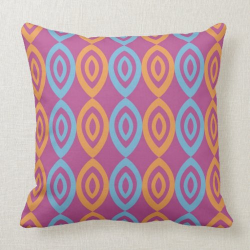 Trendy Geometric Pillows - Blue Orange Pink