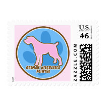 Trendy German Wirehaired Pointer Stamps