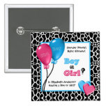 Trendy Giraffe Print Gender Reveal Baby Shower Pins