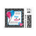 Trendy Giraffe Print Gender Reveal Baby Shower Postage Stamps