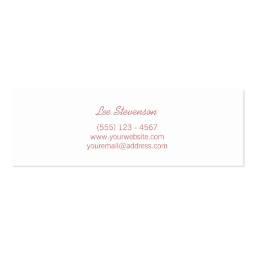 Trendy Gold Circles Peach Linen Look Business Card (back side)