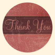 Trendy Grunge Marble Crimson Thank You Sticker stickers