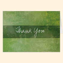 Trendy Grunge Marble Green Thank You Card cards