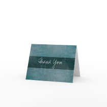 Trendy Grunge Marble Teal Thank You Card by BeezKneez Trendy Grunge Marble Teal Thank You Card