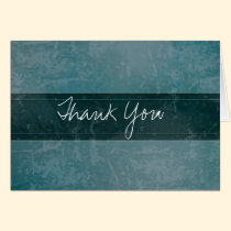 Trendy Grunge Marble Teal Thank You Card cards
