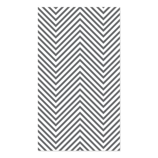 Trendy & Hip Gray/White Chevron Pattern Business Card Templates (front side)