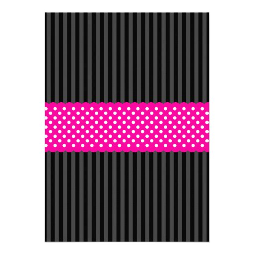 Trendy Hot Pink Zebra Carriage Baby Shower Custom Invite