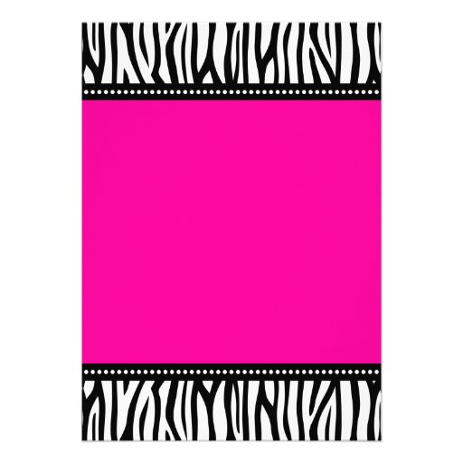 Trendy Hot Pink Zebra Girl Baby Shower Invitations