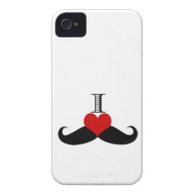 Trendy I love Mustaches iPhone Case iPhone 4 Case