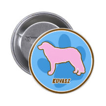 Trendy Kuvasz Pinback Button