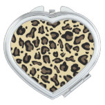 trendy leopard print pattern vanity mirrors