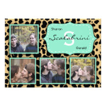 Trendy Leopard Print With Teal Accent Card