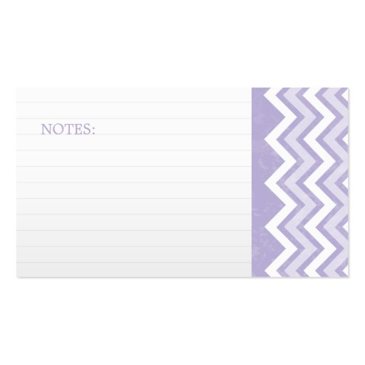 Trendy Lilac Chevron Mommy Cards Business Card (back side)