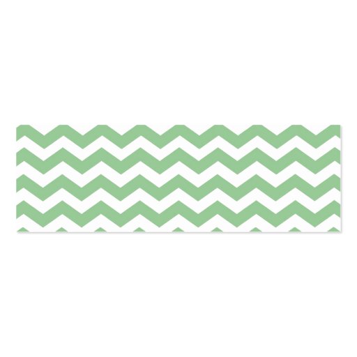 Trendy lime green chevron zigzag pattern, classic, business card template (front side)