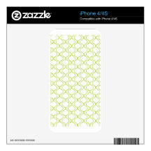 Trendy Lime Green Pattern Decal For The iPhone 4