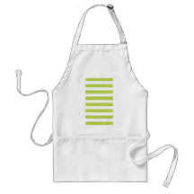 Trendy Lime Green Striped Pattern Aprons
